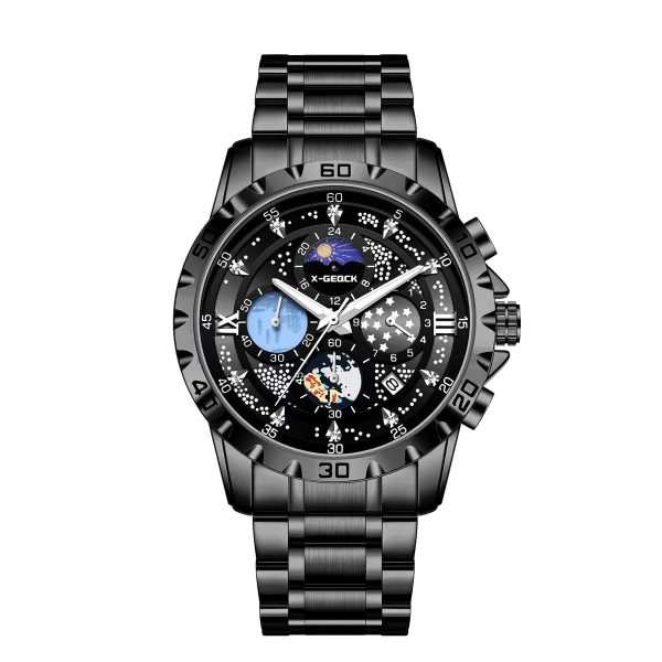 Black steel belt - black case, black surface