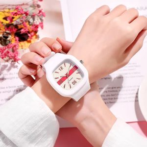 Omniwatches 7726 Square Couple Quartz Watch