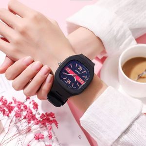 Omniwatches 7726 Square Couple Quartz Watch