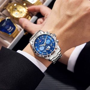X-GEQCK 5072 Men's Starry Sky Style Electronic Waist Watch