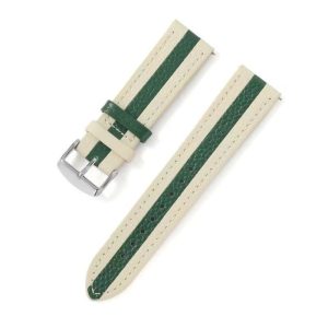 Contrast Color Cowhide Genuine Leather Watch Strap