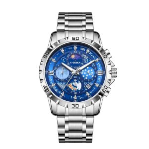 X-GEQCK 5072 Men's Starry Sky Style Electronic Waist Watch