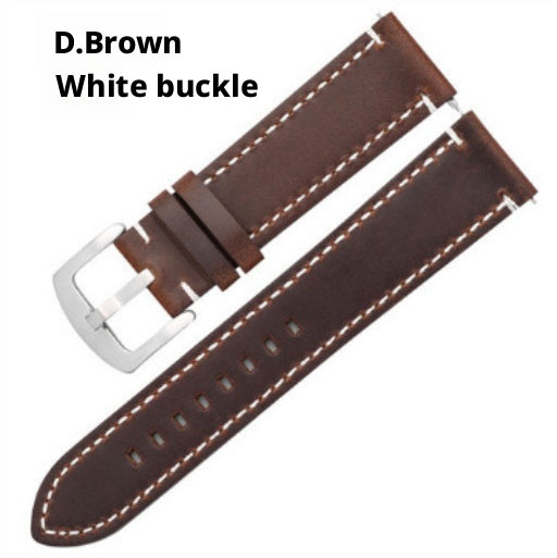 Dark Brown and White Buckle