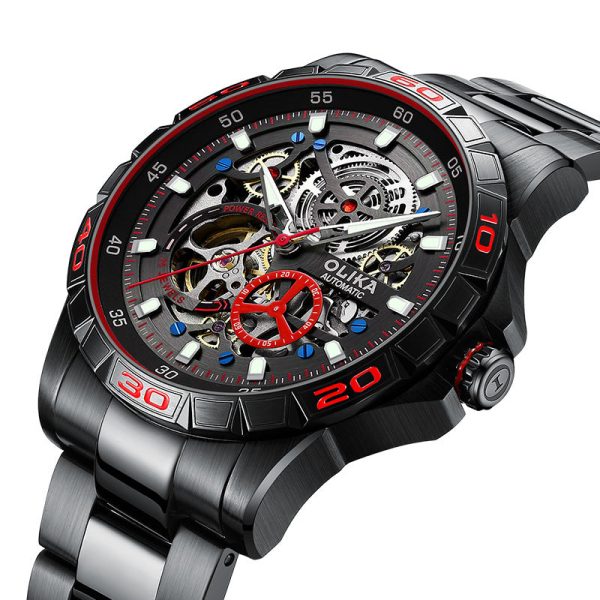 Black shell red face steel strip
