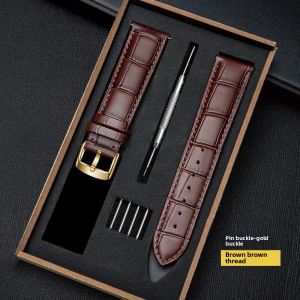 Bamboo Leather Belt With Pin Buckle/Butterfly Buckle Set